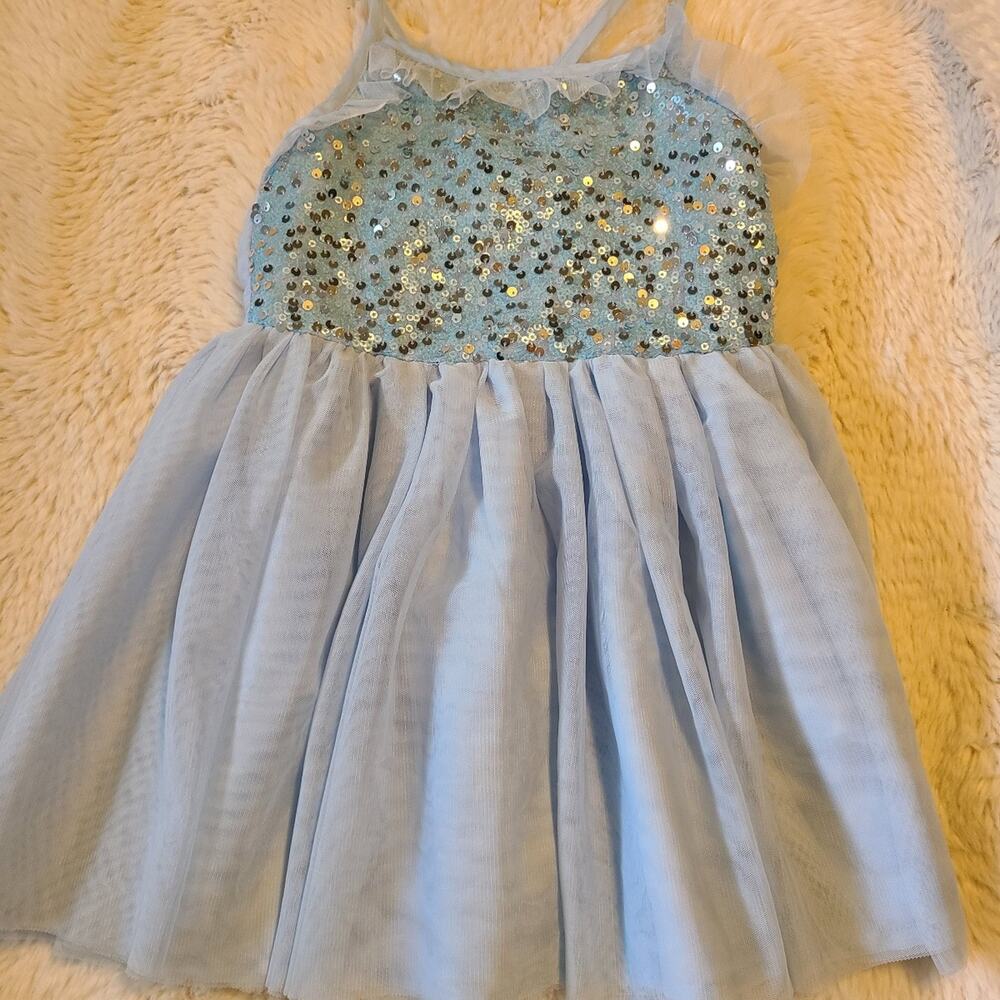Blue Cat & Jack sequin tulle dress xs 4/5